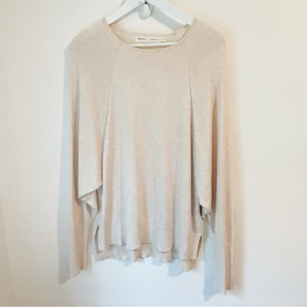 InWear Oatmeal Dolman Sleeve Crew Neck Sweater Pullover Boxy Cut - Size M